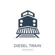 diesel train icon vector on white background, diesel train trendy filled icons from Transport collection, diesel train vector illustration