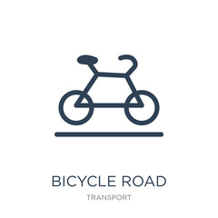 Wall Mural - bicycle road icon vector on white background, bicycle road trendy filled icons from Transport collection, bicycle road vector illustration