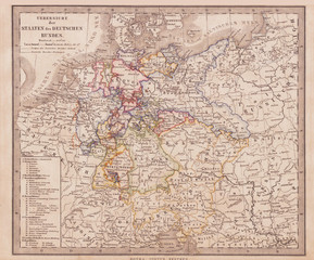  1862, Stieler Mapa północnych Niemiec