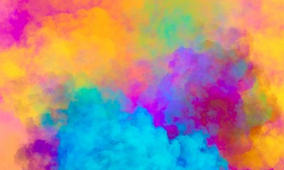 Wall Mural - abstract painting rainbow watercolor background for your design