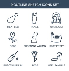 Wall Mural - sketch icons