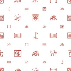 Sticker - event icons pattern seamless white background