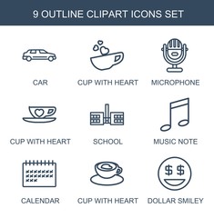 Poster - 9 clipart icons