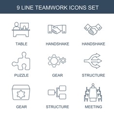 Poster - 9 teamwork icons