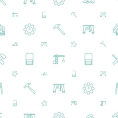 Poster - industry icons pattern seamless white background