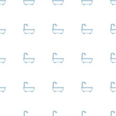 Poster - shower icon pattern seamless white background