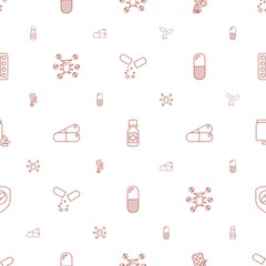 Poster - pill icons pattern seamless white background