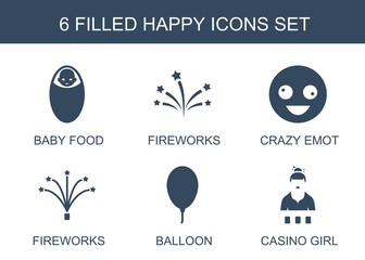 Canvas Print - happy icons