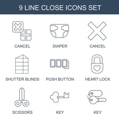 Poster - 9 close icons