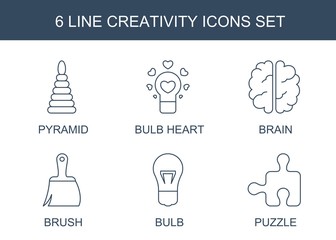 Aufkleber - 6 creativity icons