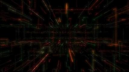 Fototapete - 4K 3D Smart digital binary code with futuristic smart technology and connection network concept with seamless loop effect ..