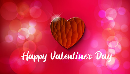 Wall Mural - greeting card. happy valentines day bokeh background