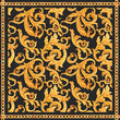 Golden baroque rich luxury vector pattern