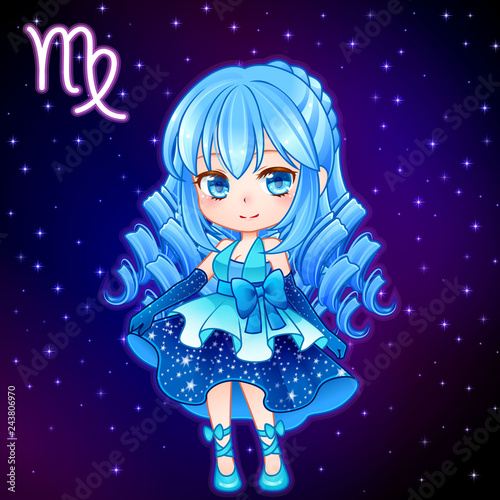 virgo the zodiac girl  buy this stock vector and explore