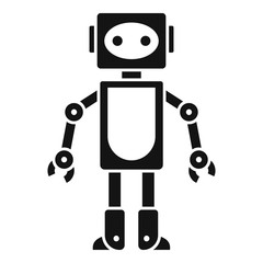 Canvas Print - robot toy icon. simple illustration of robot toy vector icon for web design isolated on white backgr