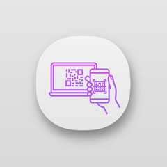 Sticker - QR code scanning smartphone app icon