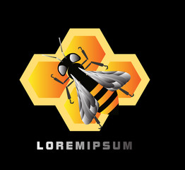 Sticker - bee hive logo icon