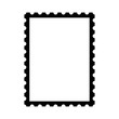 Blank postage stamp. Clean postage stamp template. Postage icon.