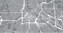 Urban Vector City Map Of Minneapolis, Minnesota, United States Of America