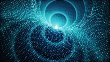 Poster - Color shine graphic. High virtual detail vision. 3d fiber. Light effect. Beautiful light flares. Glowing streaks dark background. 3D rendering.