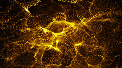 Poster - Color shine graphic. High virtual detail vision. 3d fiber. Light effect. Beautiful light flares. Glowing streaks dark background. 3D rendering.