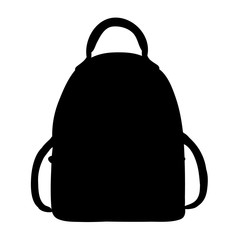 Sticker - white background silhouette backpack