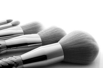 Make up brush on white background