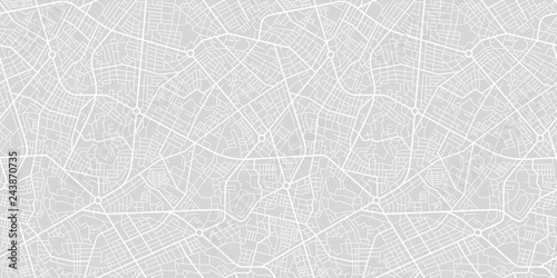 Fototapeta na szkło Mapa ulic miasta
