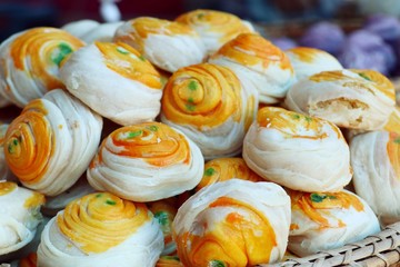 Canvas Print - Moon cake at street food