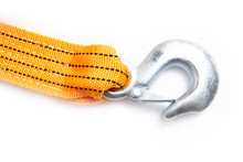 Rope Tow Rope For Cars On A White Background