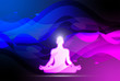© xyz+ - yoga, meditazione, posizione del loto, sagoma,