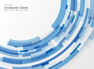 Poster - Abstract technology blue stripe line geometric background.