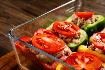 Stuffed pepper with meat