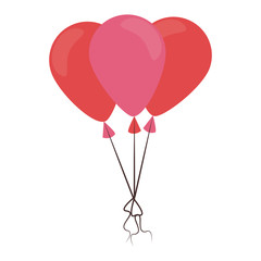 Poster - Heart balloons shaped