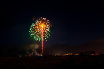 Wall Mural - Fireworks on the Beach