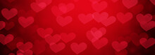 Abstract Background From Red Hearts For  Valentines Day Holiday .