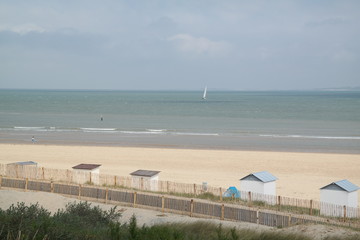 Canvas Print - beach cabins