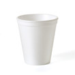 Empty insulated styrofoam or foam takeaway coffe cup mockup or mock up template with clipping path