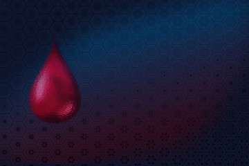 Poster - RED Drop of aether Mixed media