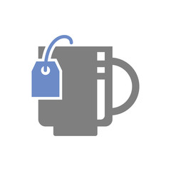 Poster - Tea icon on white background for graphic and web design, Modern simple vector sign. Internet concept. Trendy symbol for website design web button or mobile app