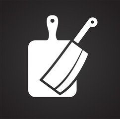 Poster - Cleaver icon on black background for graphic and web design, Modern simple vector sign. Internet concept. Trendy symbol for website design web button or mobile app