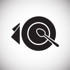 Poster - Dish icon on white background for graphic and web design, Modern simple vector sign. Internet concept. Trendy symbol for website design web button or mobile app