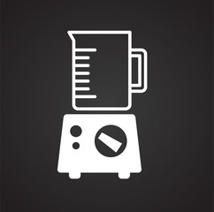 Poster - Blender icon on black background for graphic and web design, Modern simple vector sign. Internet concept. Trendy symbol for website design web button or mobile app