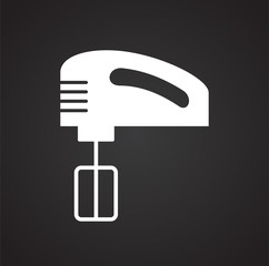 Poster - Mixer icon on black background for graphic and web design, Modern simple vector sign. Internet concept. Trendy symbol for website design web button or mobile app