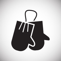 Poster - Kitchen mittens icon on white background for graphic and web design, Modern simple vector sign. Internet concept. Trendy symbol for website design web button or mobile app