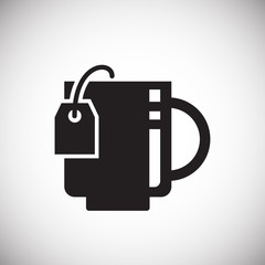 Poster - Tea icon on white background for graphic and web design, Modern simple vector sign. Internet concept. Trendy symbol for website design web button or mobile app