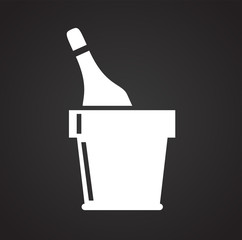 Poster - Beverage icon on black background for graphic and web design, Modern simple vector sign. Internet concept. Trendy symbol for website design web button or mobile app