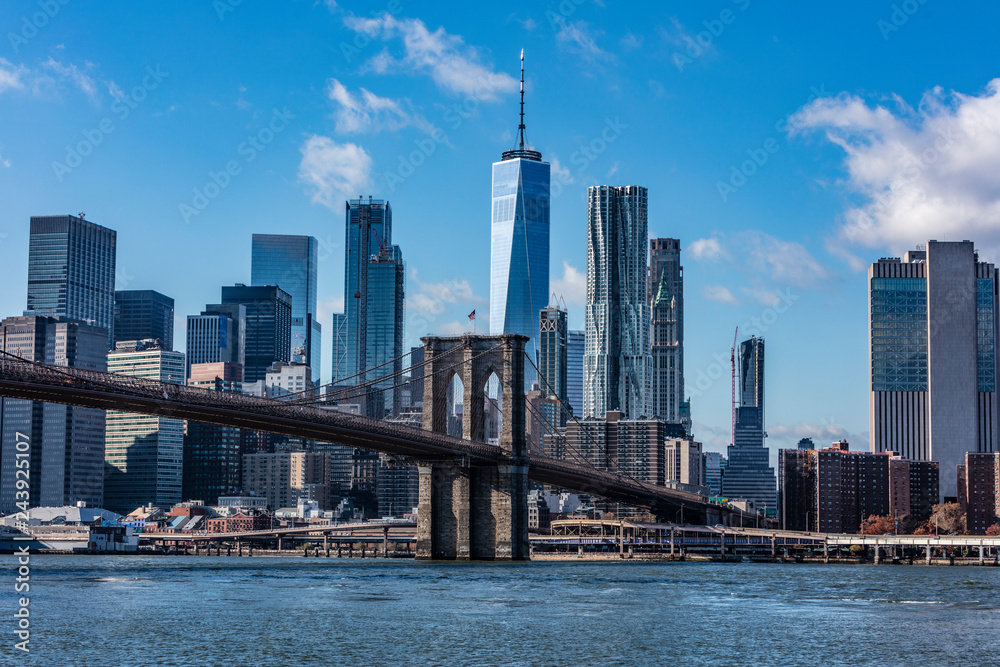 Brooklyn Bridge and New York skyline Stock Photo | Adobe Stock