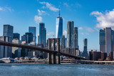 Fototapeta Miasta - Brooklyn Bridge and New York skyline