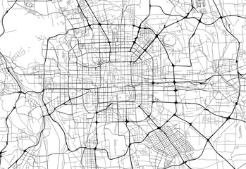 Wall Mural - Area map of Beijing, China